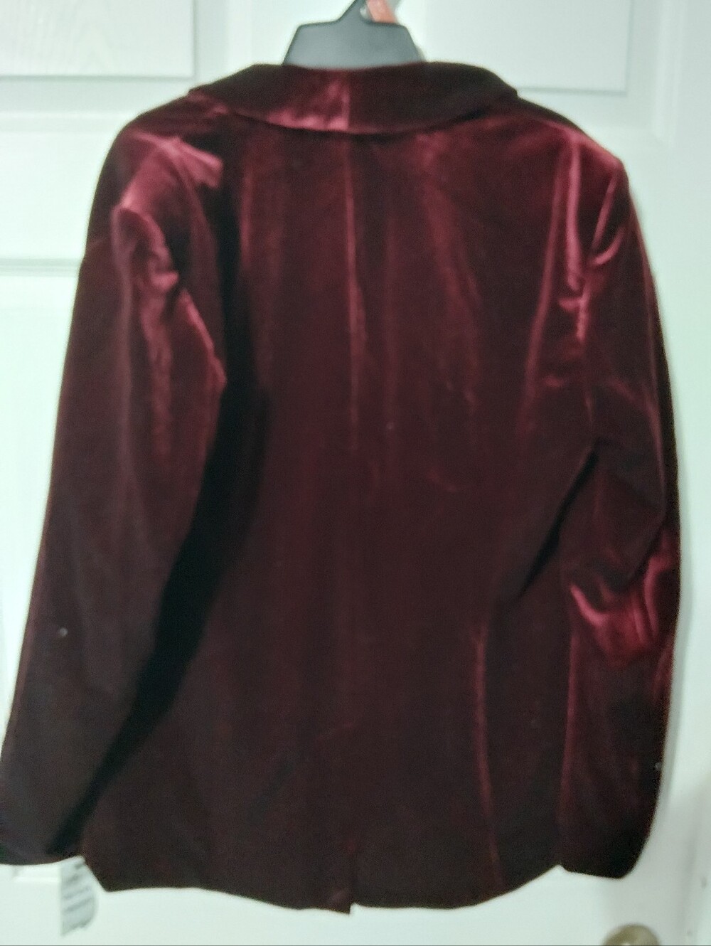 INC International Concepts Deep Burgundy Velvet Hooded Blazer - Picture 2 of 6